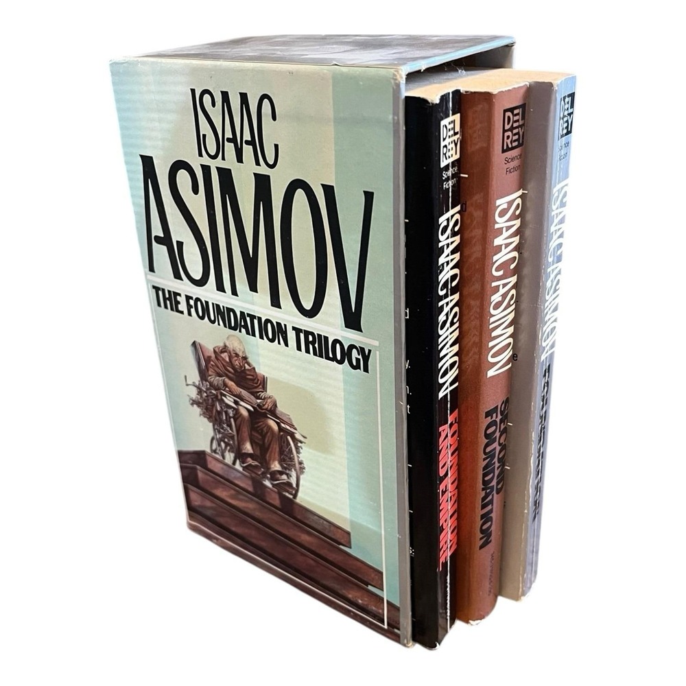 Foundation Trilogy by Isaac Asimov 1984 Del Rey Box Set Slipcase Paperback